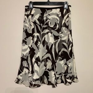 Silk lined A-line skirt